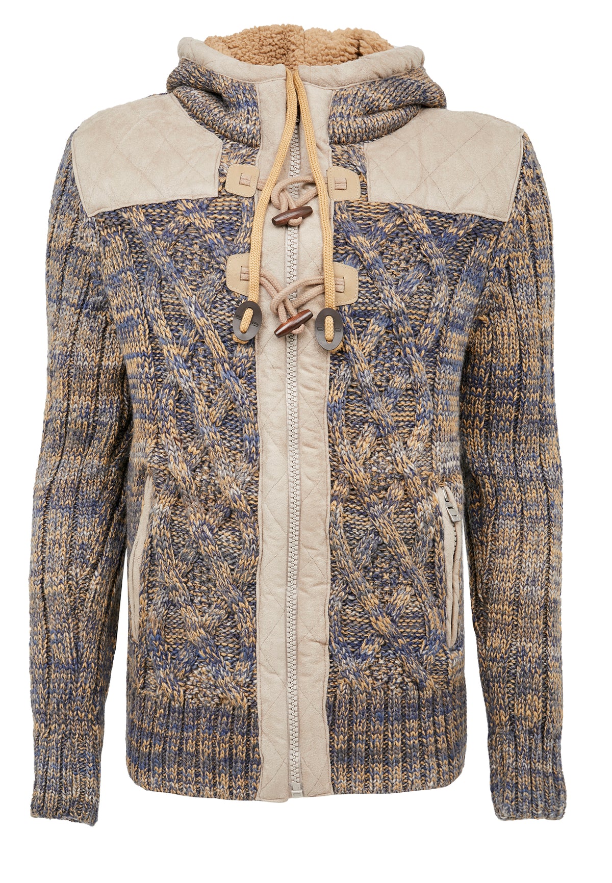 Leif Nelson Herren Strickjacke mit Kapuze