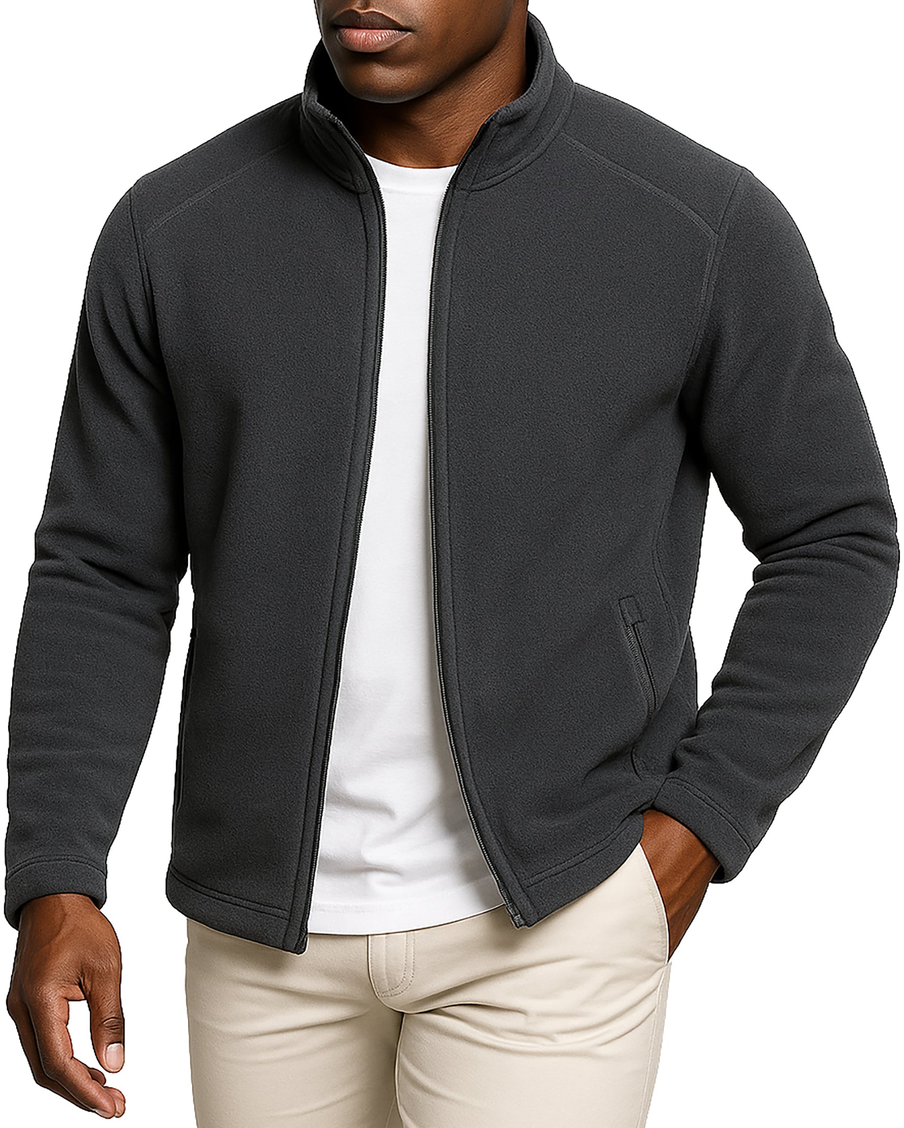 Velilla Fleecejacke – Weiße Mikrofaser-Jacke Für Arbeit & Freizeit In Größe XL