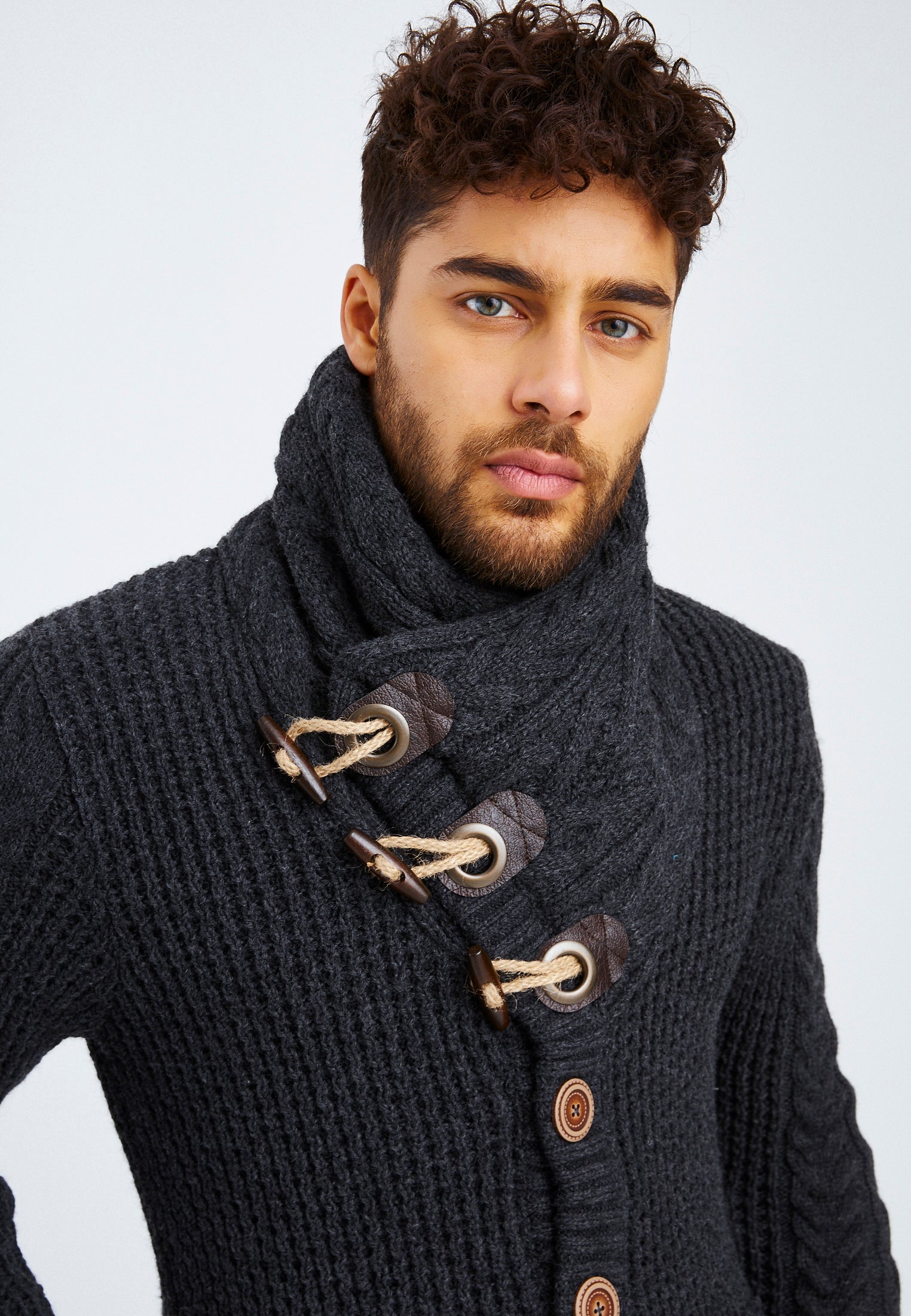 Leif Nelson Gebreide trui voor heren met kraag; hoogwaardige wintertrui in regular fit; ideaal voor casual looks; verkrijgbaar in verschillende maten