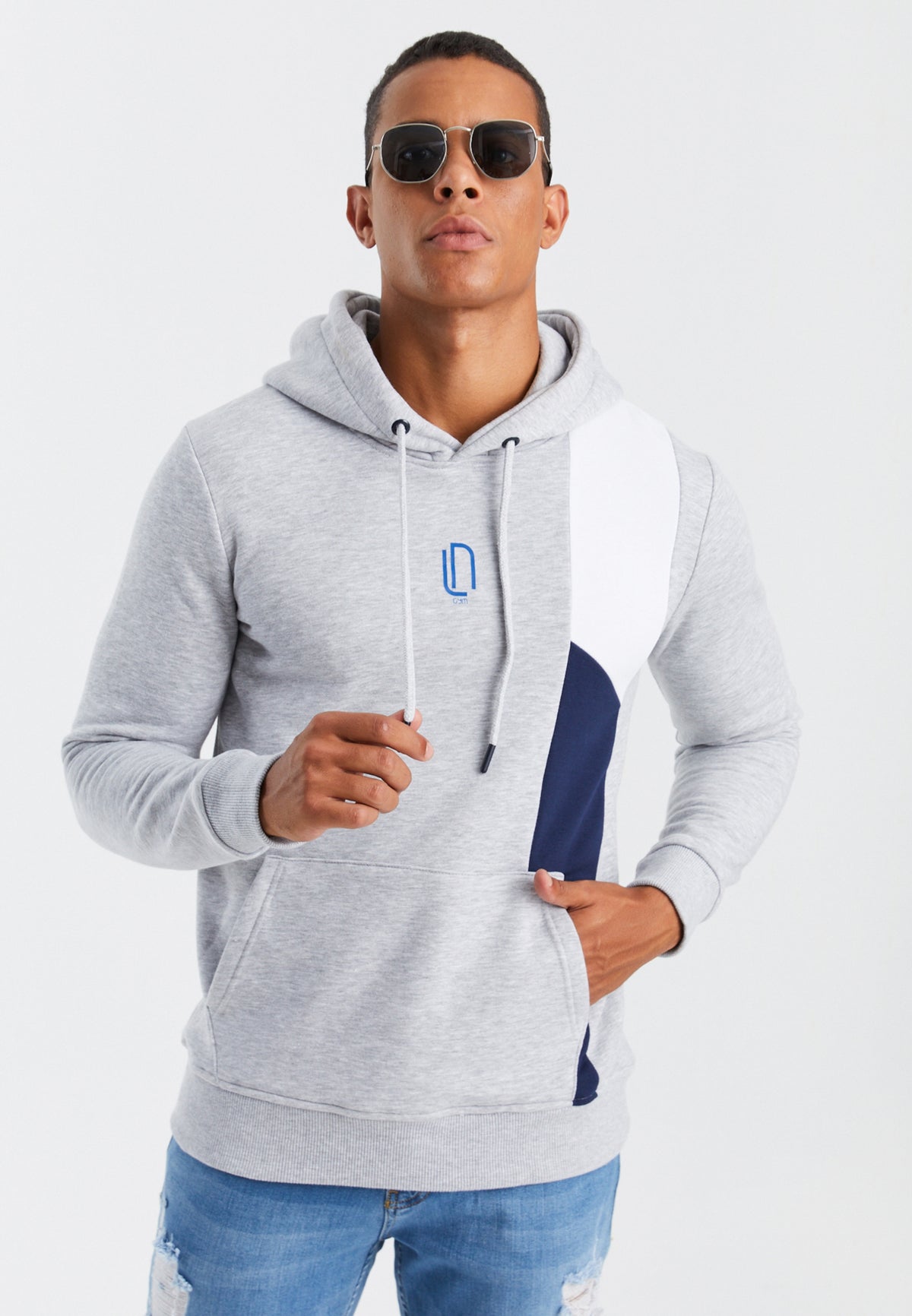 LN-8345 Grau-Dunkel-Blau L