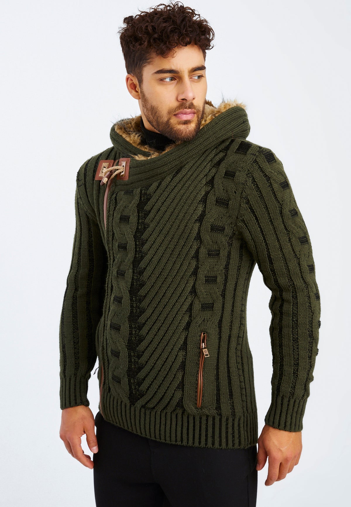 LN-5555 Khaki-Schwarz L